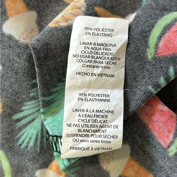 LuLaRoe Black Maxi Skirt Size S Fruit Ice Cream Print Tropical Y2K Summercore - Picture 6 of 8